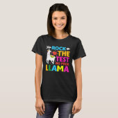 Testing Day Rock the Test Teaching No Prob Llama T Tシャツ (正面フル)