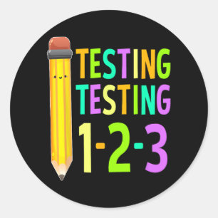 Testing Shirt Teacher Shirts Staar Test Exam ラウンドシール