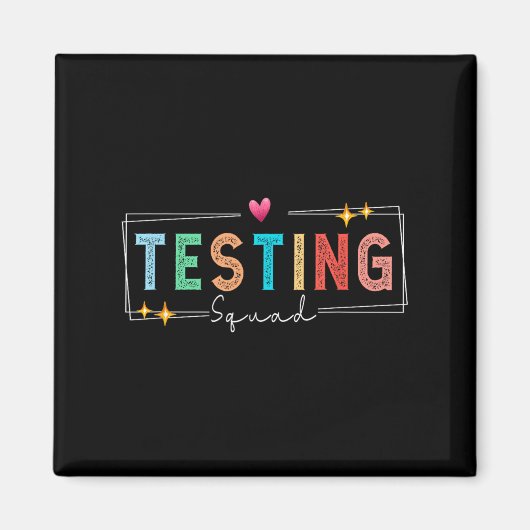Testing Squad - 2024 テストの日 先生のモチベーション マグネット (正面)