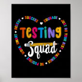 Testing Squad Motivational Test Day Words Heart Te ポスター (正面)