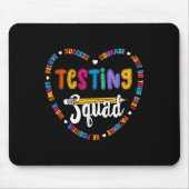Testing Squad Motivational Test Day Words Heart Te マウスパッド (正面)