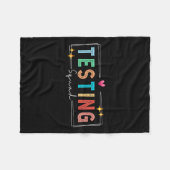 Testing Squad - Test Day 2024 Teacher Motivational フリースブランケット (正面(横))