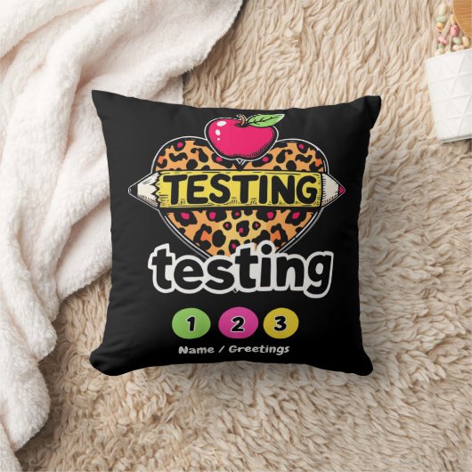 Testing Testing 123 Guide to Successful Test Day クッション (ブランケット)
