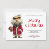 Testy Santa custom cartoon Christmas greeting card シーズンカード (正面)