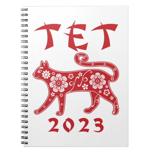 Tet 2023ベトナム猫の新年 ノートブック (正面)