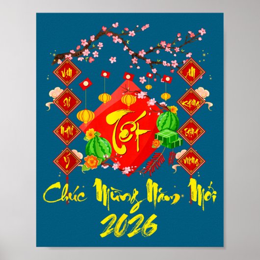 Tet 2026 Year Of The Horse Vietnamese Lunar New Ye ポスター (正面)