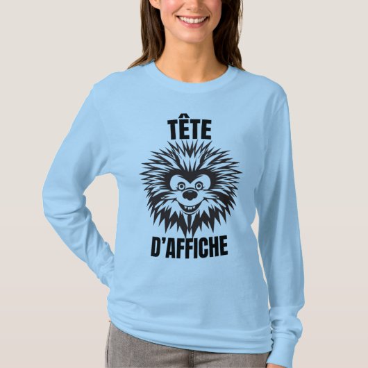 Tête d’affiche – Hérisson drôle et touffu Tシャツ (正面)