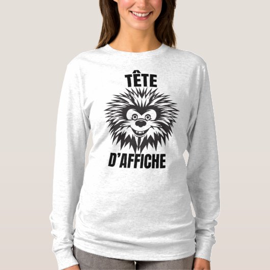 Tête d’affiche – Hérisson drôle et touffu Tシャツ (正面)