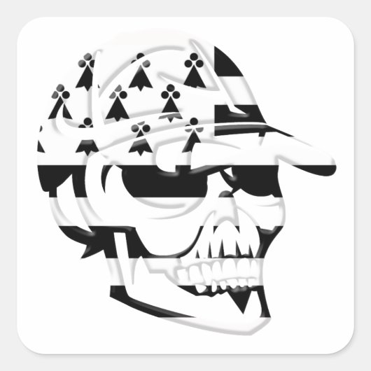 Tête de mort Bretagne スクエアシール (正面)