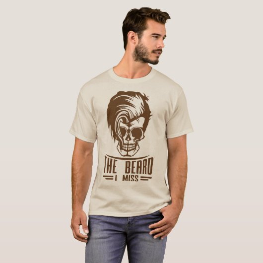 tete de mort citation hipster beard miss coiffure tシャツ (正面フル)