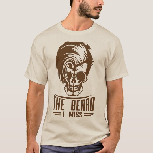 tete de mort citation hipster beard miss coiffure  tシャツ (正面)