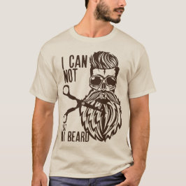 tete de mort citation hipster can not cut beard ba tシャツ