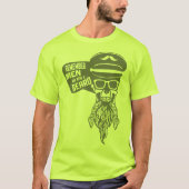 tete de mort citation hipster remember men beard b tシャツ (正面)