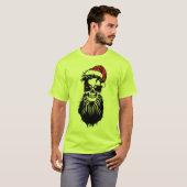 tete_de_mort_crane_hipster_barbu_bonnet_noel_lunet tシャツ (正面フル)