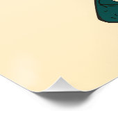 Tete de mort Crâne rempli de banane avec des singe ポスター (コーナー)