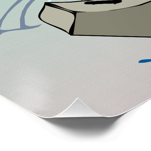 Tête de mort et rampe de skateboard ポスター (コーナー)