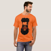 tete de mort hipster barbe barbu moustache coiffur tシャツ (正面フル)