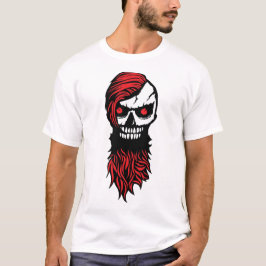 tete de mort hipster barbe barbu moustache coiffur tシャツ