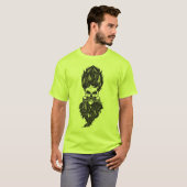 tete de mort hipster barbu barbe moustache crane c tシャツ (正面フル)