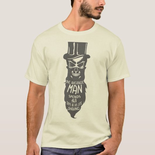 tete de mort hipster citation average man spends s tシャツ (正面)