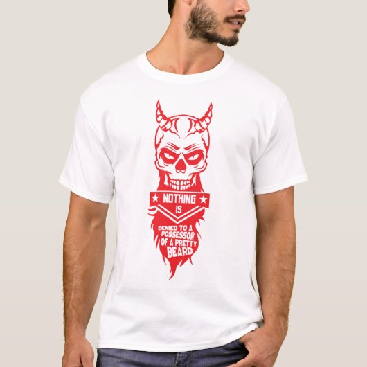 tete de mort hipster citation diable beard 2 posse tシャツ (正面)