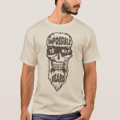 tete de mort hipster citation impossible beard bar tシャツ (正面)