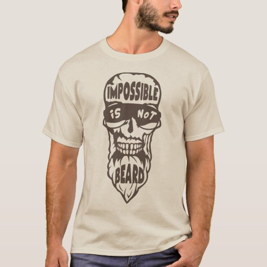 tete de mort hipster citation impossible beard bar tシャツ (正面)