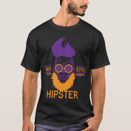 tete de mort hipster citation new style barbe desi tシャツ