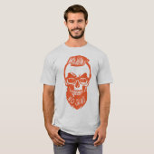 tete de mort hipster citation no shave barbe coiff tシャツ (正面フル)