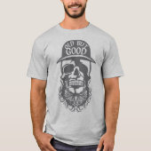 tete de mort hipster citation old good barbe barbu tシャツ (正面)