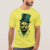 tete de mort hipster citation save foam barbe chap tシャツ (正面)