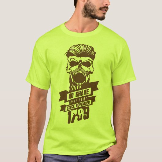 tete de mort hipster citation shave november 1789  tシャツ (正面)