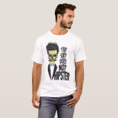 tete de mort hipster citation skull crane humour m tシャツ (正面フル)