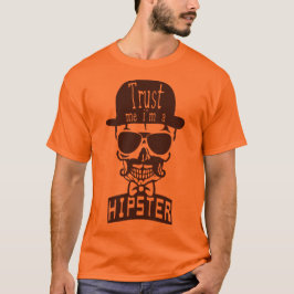 tete de mort hipster citation trust me moustache c tシャツ
