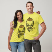 tete de mort hipster coiffure punk moustache 2211 tシャツ (ユニセックス)