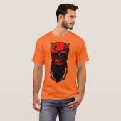 tete de mort hipster corne barbe diable moustache tシャツ (正面フル)