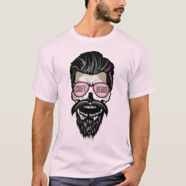 tete de mort hipster craft beard citation barbu mo tシャツ