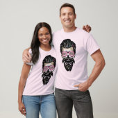 tete de mort hipster craft beard citation barbu mo tシャツ (ユニセックス)
