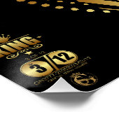 Tête de mort hipster king skull roi barbu 3 ポスター (コーナー)