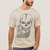 tete de mort hipster real barbers citation skull tシャツ (正面)