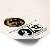 Tête de mort hipster skulls barbu et moustachu  ポスター (コーナー)