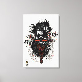 Tête de mort hipster skulls barbu et moustachu sta キャンバスプリント