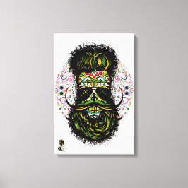 Tête de mort hipster skulls barbu mexicaine キャンバスプリント