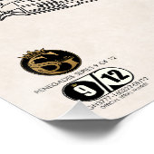 Tête de mort hipster skulls cowboy barbu ポスター (コーナー)