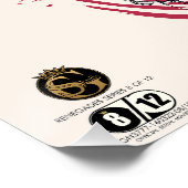 Tête de mort hipster skulls cowboy fume pipe ポスター (コーナー)