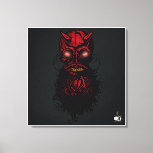 Tête de mort hipster skulls crâne du diable  キャンバスプリント (正面)