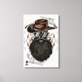 Tête de mort hipster skulls western cowboy キャンバスプリント