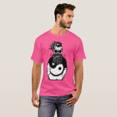 tete de mort hipster yin yang skull moustache vest tシャツ (正面フル)