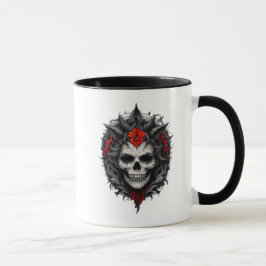Tête de mort ornée de motifs gothiques. マグカップ
