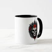 Tête de mort ornée de motifs gothiques. マグカップ (正面右)